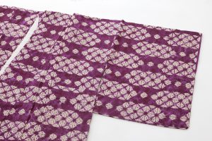紫根染　紬着物のサブ1画像