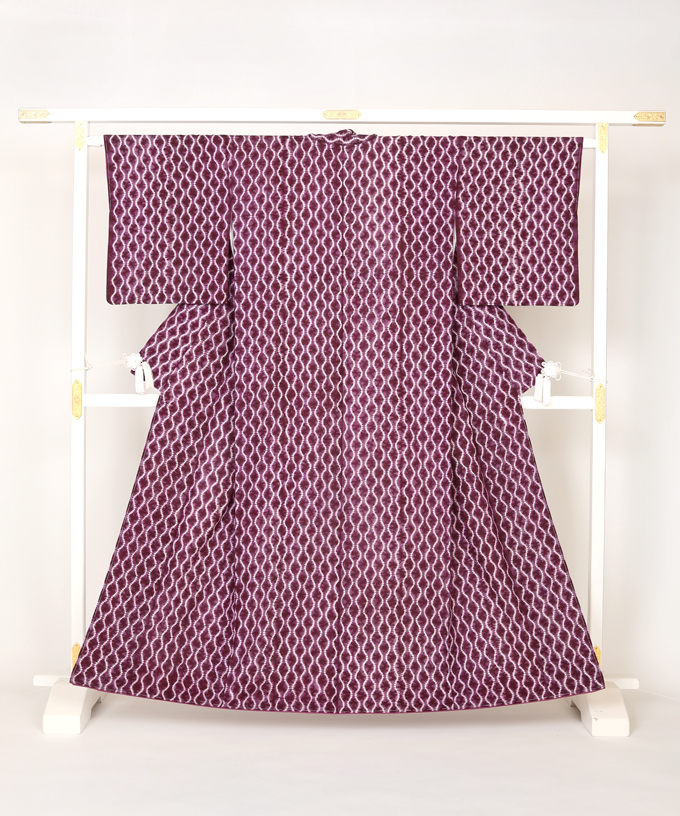 草紫堂製    南部紫根染 綿着物のメイン画像