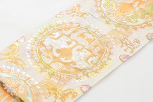 龍村平蔵製　袋帯「円文白虎錦」のサブ1画像