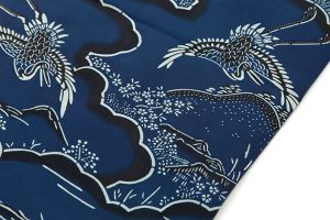 城間栄喜作　琉球紅型藍染袋帯のサブ2画像