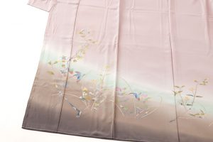 百貫華峰作　本加賀友禅訪問着地　未仕立て品のサブ2画像