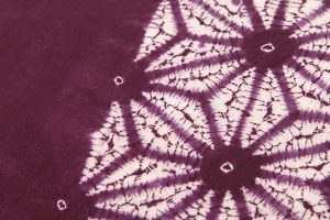 紫根染　綿九寸名古屋帯のサブ2画像