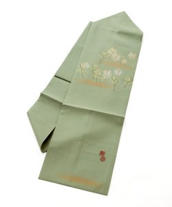 人間国宝　福田喜重作　刺繍塩瀬名古屋帯のメイン画像