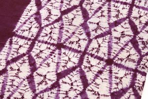 紫根染　綿名古屋帯地　未仕立て品のサブ2画像