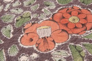 結城紬地 辻が花模様 袋帯のサブ3画像