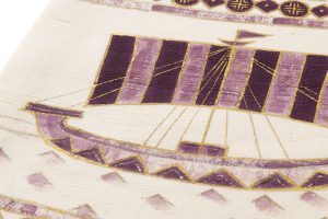吉岡幸雄作　帝王紫染袋帯「ファラオの船」のサブ2画像