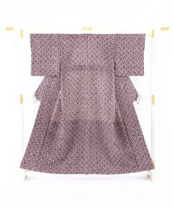 紫根染　紬着物のメイン画像