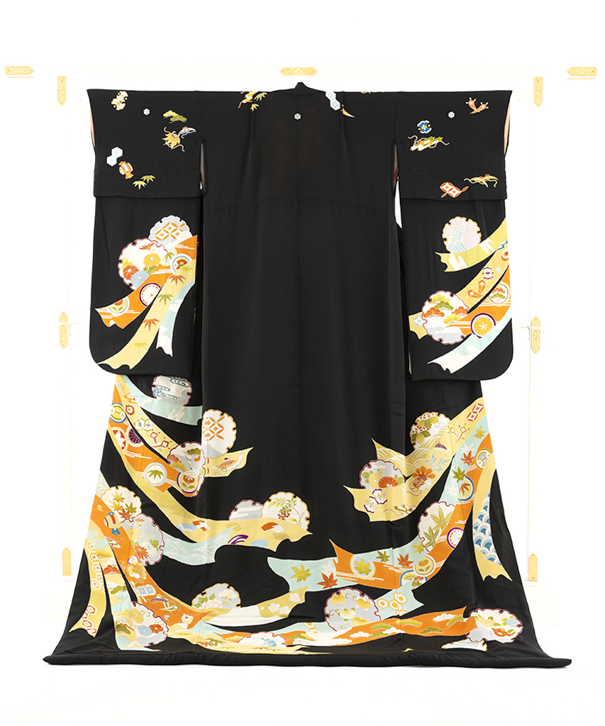 舞妓衣裳　裾引き 熨斗文柄のメイン画像