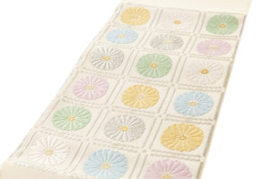 ぎをん齋藤製　袋帯「升目菊」のサブ1画像