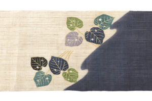 工芸きもの野口製　麻名古屋帯地「大葉に蜻蛉」未仕立て品のサブ5画像