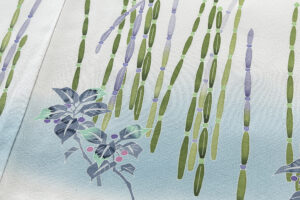 日本工芸会正会員 毎田健治作　本加賀友禅訪問着「秋海掌」のサブ7画像