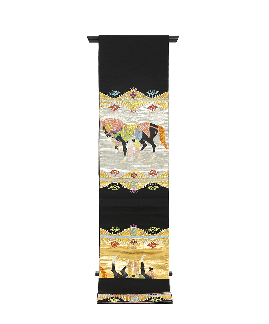 龍村平蔵製　袋帯「天竺祭馬錦」のメイン画像