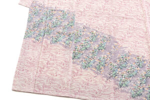 日本工芸会正会員 釜我敏子作　型絵染振袖「春の野」のサブ4画像