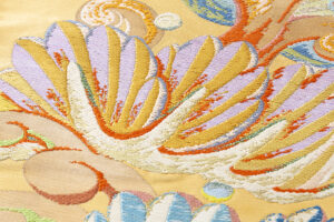 龍村平蔵製　袋帯地「彩彫寿松錦」未仕立て品のサブ3画像