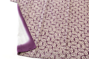 紫根染　紬着物のサブ3画像