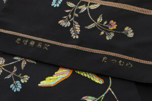 龍村美術織物製 たつむら 袋帯地「花喰舞鳥文」未仕立て品のサブ5画像