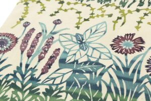関 美穂子作　型絵染紬名古屋帯「ハーブの庭」のサブ3画像