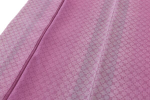 秋山眞和作　貝紫染め綾の手花織紬着物のサブ6画像