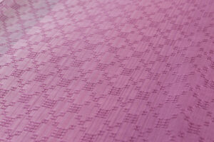 秋山眞和作　貝紫染め綾の手花織紬着物のサブ7画像