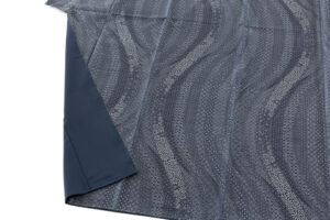 木邑織物製　 １２マルキ正藍染 大島紬着物のサブ3画像