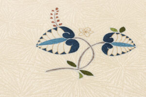 絹菱製　京友禅手描き小紋 着尺　未仕立て品のサブ2画像