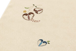 絹菱製　京友禅手描き小紋 着尺　未仕立て品のサブ1画像