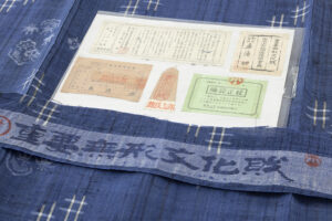 日本工芸会正会員　桑原功作  重要無形文化財　越後上布 着物のサブ8画像