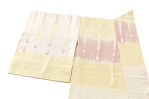 永田いすず作　草木染手織り紬地「宴のあと」未仕立て品のサブ2画像