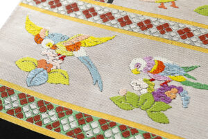 龍村平蔵製　袋帯「木画インコ」のサブ3画像
