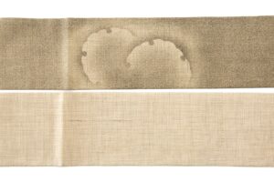 日本工芸会正会員 藍田正雄作　紬地九寸名古屋帯のサブ5画像