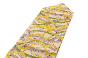 作家不詳　夏紬 型絵染 九寸名古屋帯のサブ1画像