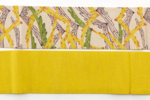 作家不詳　夏紬 型絵染 九寸名古屋帯のサブ5画像