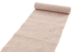 浦野理一作　縦節紬 九寸名古屋帯地　未仕立て品のサブ1画像