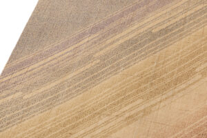 日本工芸会正会員 藍田正雄作　柿渋染 紬地九寸名古屋帯のサブ2画像