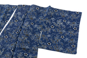 本紅型染 藍型 麻地 小紋のサブ1画像