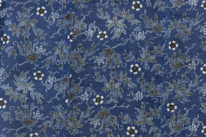 本紅型染 藍型 麻地 小紋のサブ3画像