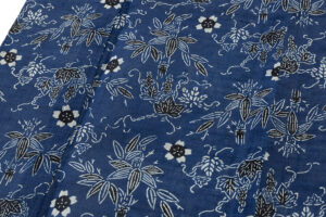 本紅型染 藍型 麻地 小紋のサブ4画像