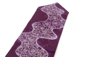 南部紫根染 紬九寸名古屋帯のサブ1画像