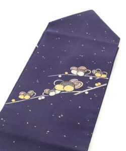 日本工芸会正会員 髙橋寛作　縮緬九寸名古屋帯のサブ1画像