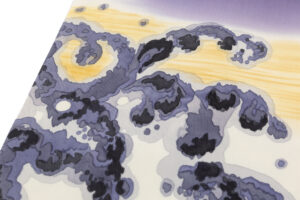 人間国宝 木村雨山作　本加賀友禅 塩瀬九寸名古屋帯のサブ2画像