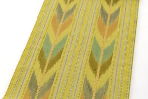 国画会会員 小島秀子作　紬開き九寸名古屋帯　加納扱い　「優しい陽ざし」のサブ1画像