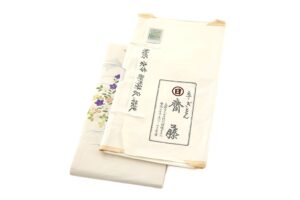 ぎをん齋藤製　絽 塩瀬九寸名古屋帯 「御所解 萩に桔梗」のサブ9画像