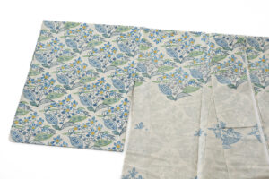 澤田麻衣子作　型絵染 夏紬訪問着のサブ3画像