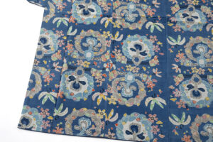 関美穂子作　型絵染 紬着物のサブ2画像