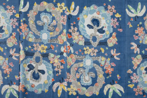 関美穂子作　型絵染 紬着物のサブ4画像