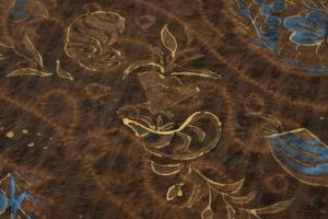 鈴木紀絵作　型絵染 紬九寸名古屋帯のサブ3画像