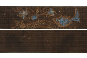 鈴木紀絵作　型絵染 紬九寸名古屋帯のサブ5画像