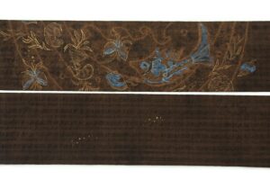 鈴木紀絵作　型絵染 紬九寸名古屋帯のサブ6画像