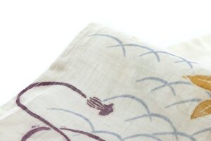 白木染匠製　重要無形文化財 越後上布 京友禅 訪問着地　未仕立て品のサブ7画像