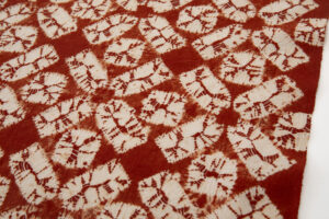 草紫堂製　南部茜染 綿九寸名古屋帯地　未仕立て品のサブ2画像